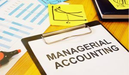 The image depicts the managerial accounting homework and accounting help concept