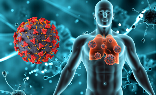 The illustration depicts the biochemistry behind common diseases