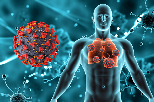 The illustration depicts the biochemistry behind common diseases