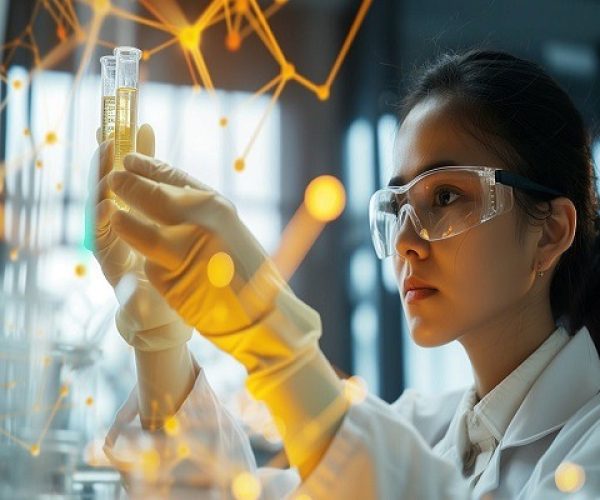 Chemical Engineering Lab Work A chemical engineering student engage in lab work indicates chemical engineering assignment help concept